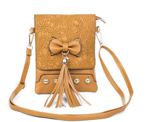 Cross over bag with bow - Sand