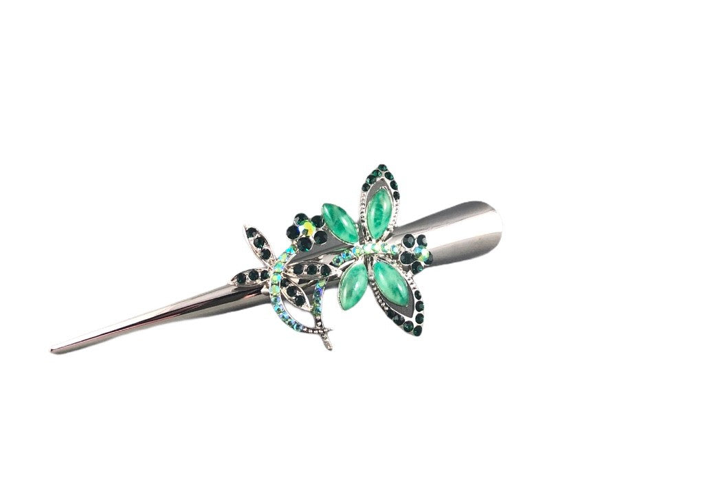 Concord Hair Clip - Green Dragonfly
