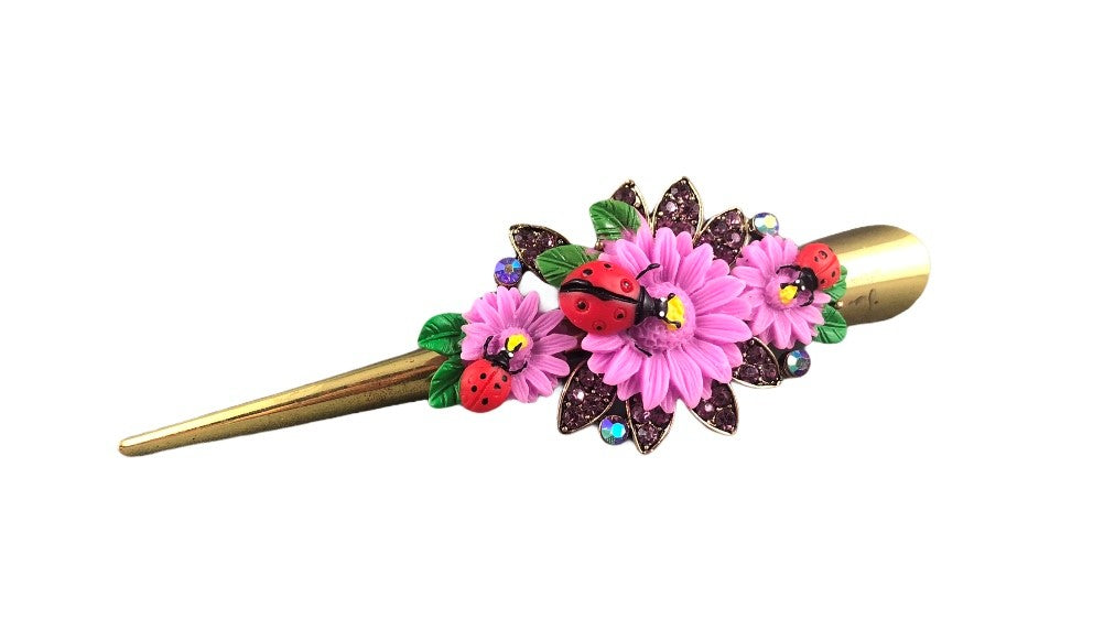 Concord Hair Clip - Light Pink Sunflower