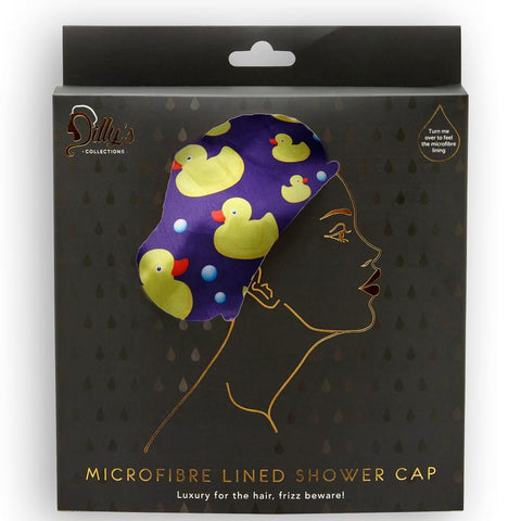 Microfibre Lined Shower Cap - Duck Print