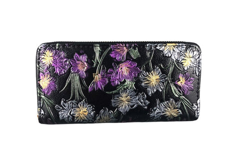 Wallet - Purple flowers